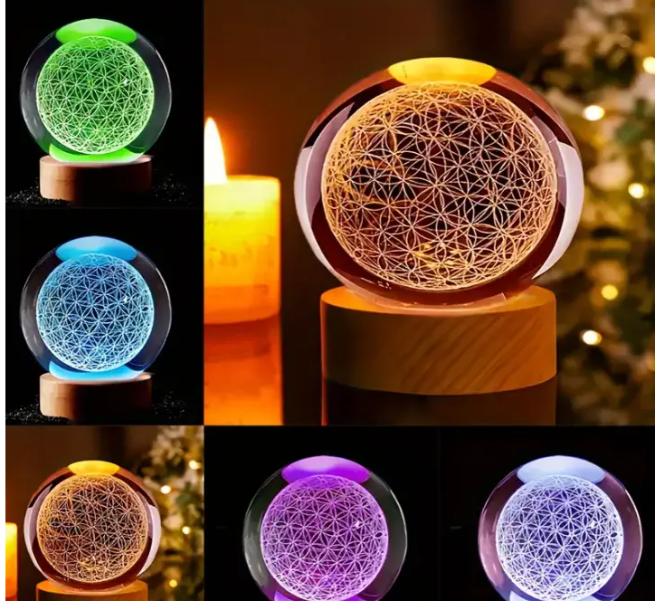 boule led fleur de vie
