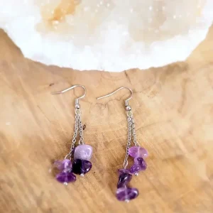 Boucles d&rsquo;oreilles « Sérénité » Améthyste
