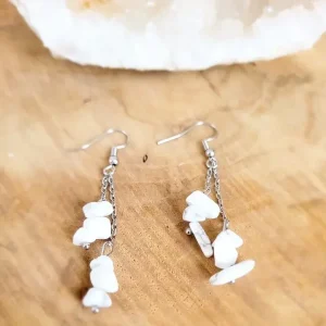 Boucles d&rsquo;oreilles « Anti Anxiété » Howlite