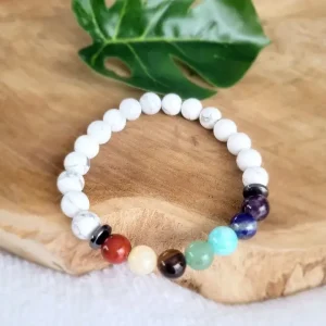 Bracelet « Energie » 7 Chakras Howlite