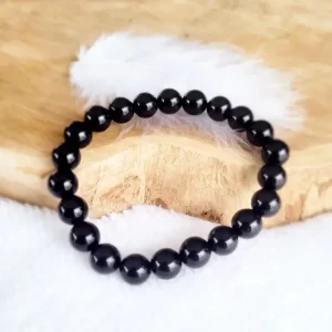Bracelet « Bouclier » Obsidienne noire