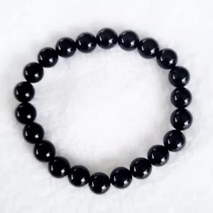 Bracelet « Bouclier » Obsidienne noire