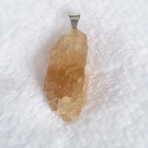 Pendentif « Réussite » Citrine Brute Naturelle