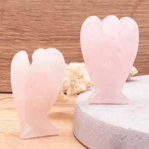 Ange en Quartz Rose – 50 mm