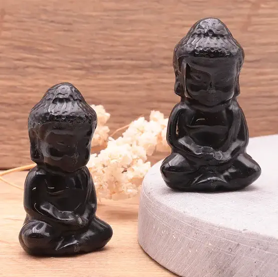 Bouddha Obsidienne noire
