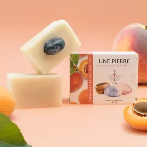 🍑 Savon Exfoliant Naturel à la Pierre Cachée – Pêche Abricot
